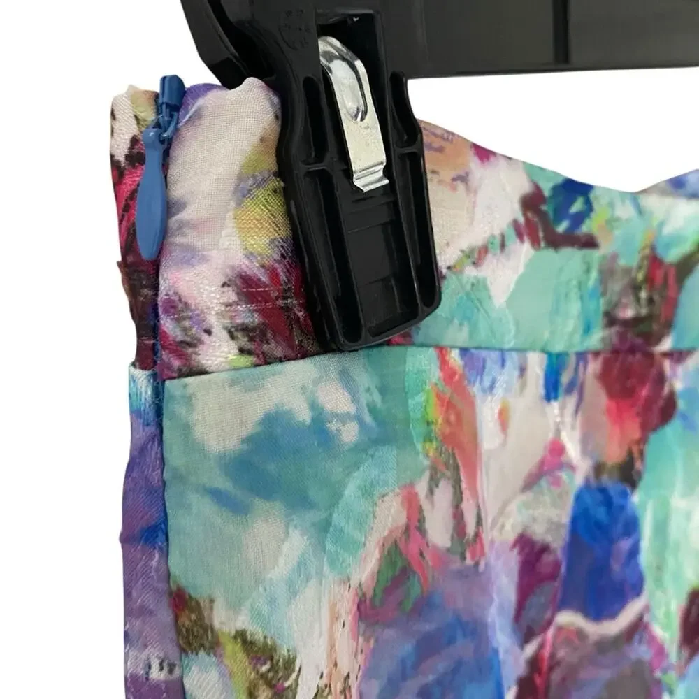 Patbo Blossum Tiered Blue Purple Print Maxi Skirt size 4 - Picture 5 of 8